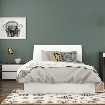 Sienna 3 Piece Full Size Bedroom Set Ebony and White